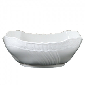 Ginori Vecchio Ginori White Square Salad Bowl - 9.75"